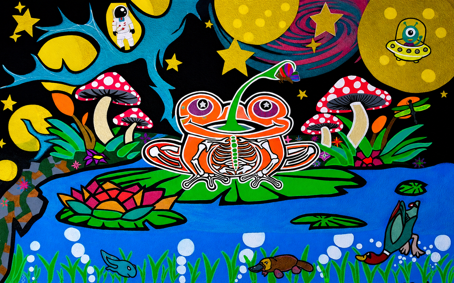 Frog in a pond